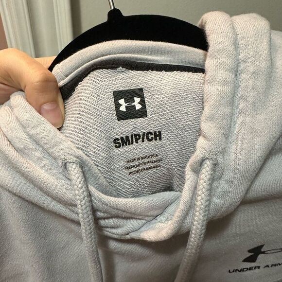 Under Armour T-shirt Hoodie Grey - Workout Sweater - Picture 5 of 6